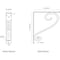 Ekena Millwork Edwards Wrought Iron Bracket, (Triple center brace), Antiqued Copper 2"W x 10"D x 12"H BKTM02X10X12TEDACO - alternate 7